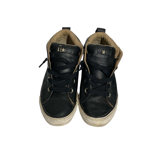 Converse All Stars sneakers black leather size 4 - Picture 8 of 10
